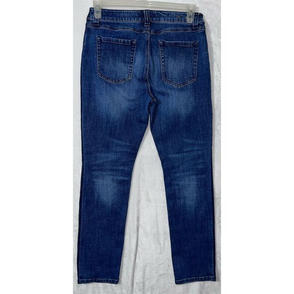 Cabi Women's High Waist Distressed Jeans Blue Size 10 Medium Wash - Picture 4 of 9